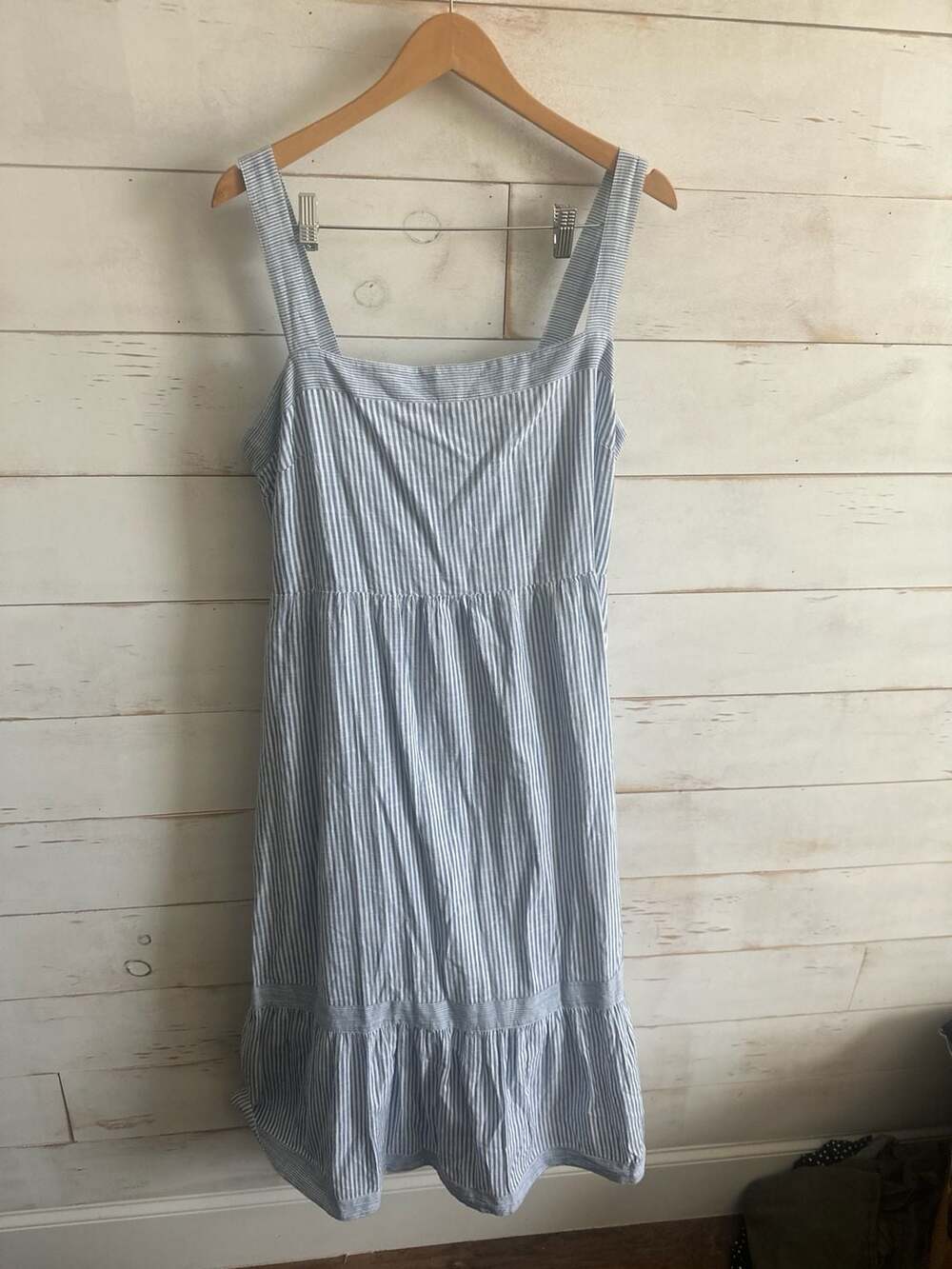 Vineyard Vines Blue and White Striped Midi Dress